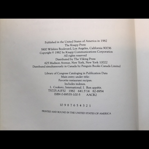 500 Favorite Restaurant Recipes 1982 - Picture 4 of 8